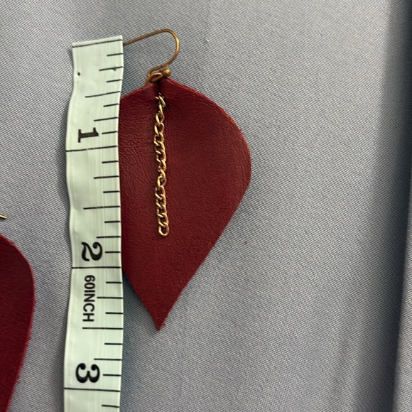 Leather Teardrop Earrings Bundle Christmas Holiday Winter Fall - Picture 7 of 9